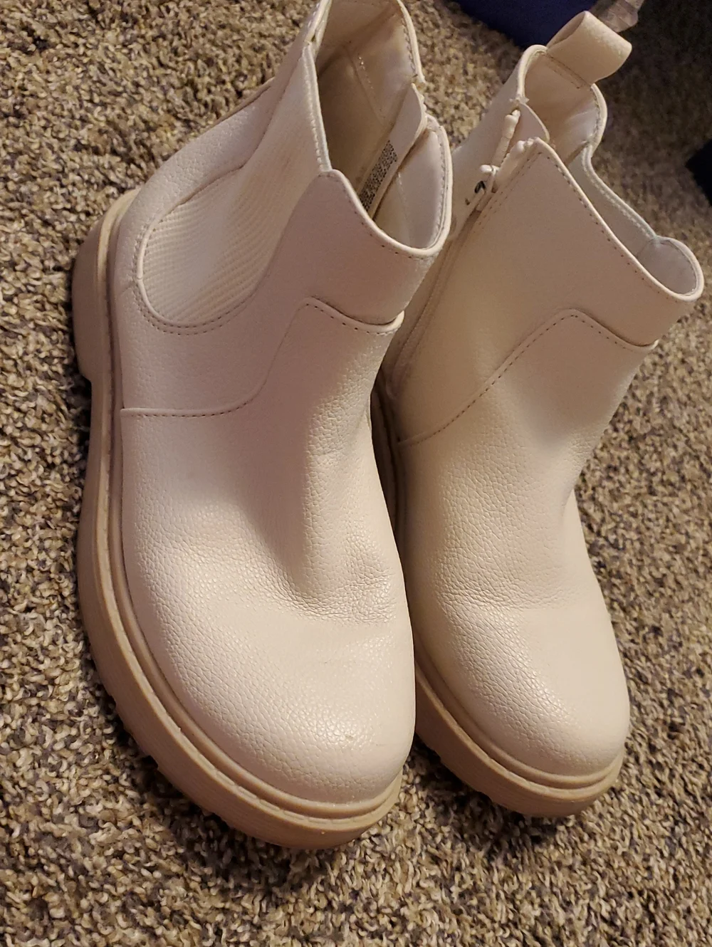 Cat & Jack Off-White Chelsea Booties